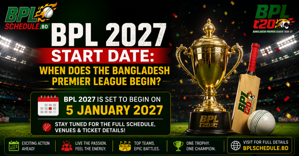 BPL 2027 Start Date When Does the Bangladesh Premier League Begin