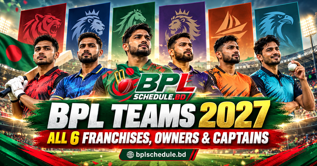 BPL Teams 2027: Complete Guide to All 6 Franchises, Owners & Captains BPL Teams 2027: Complete Guide to All 6 Franchises, Owners & Captains